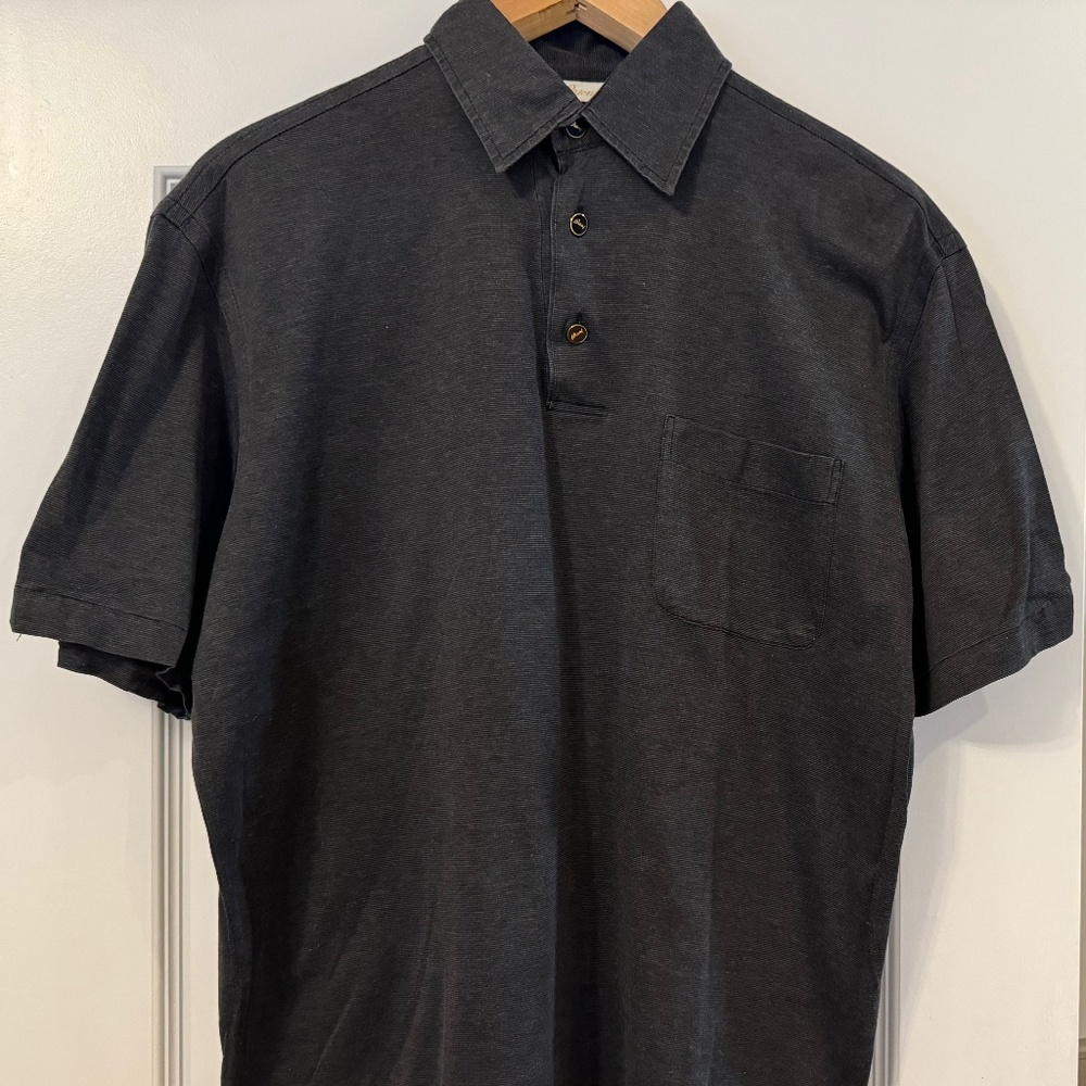 Brioni Black Polo Shirt